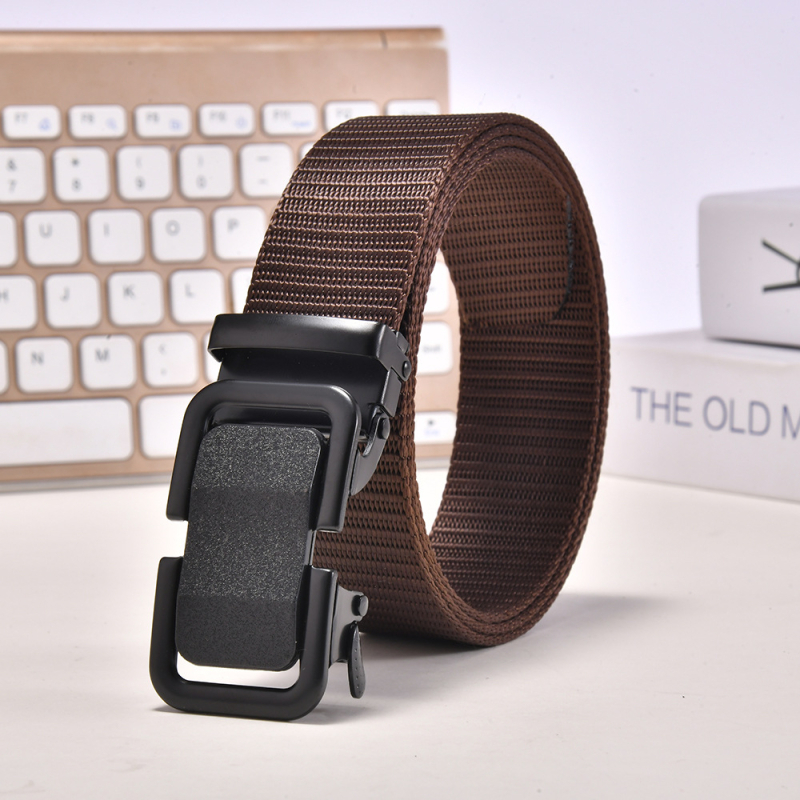 Férfi alkalmi és hétköznapi automata öv, divatos kültéri taktikai szőtt nejlon öv, személyre szabott fiataloknak szánt nadrágöv