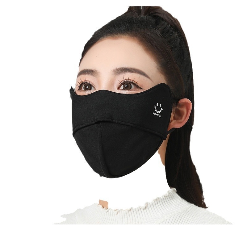 2024 m. rudens ir žiemos šilta kaukė moterims, trimatė akių apsauga, kampu atsidaranti, šalčiui atspari, vėjui atspari, kvėpuojanti lauko makiažo kaukė