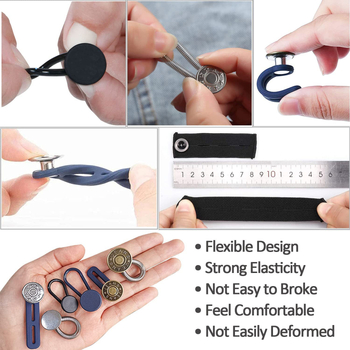 24 τεμάχια επέκτασης κουμπιών τζιν, πολυλειτουργικό κουμπί ρύθμισης ελατηρίου, χωρίς ραφές, αόρατο κουμπί επέκτασης πουκάμισου