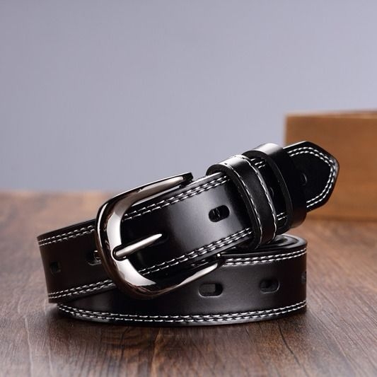 Eladó női öv, marhabőr, női bőr, koreai változat, övcsat díszítéssel, divatos Joker, közvetlen gyári értékesítés