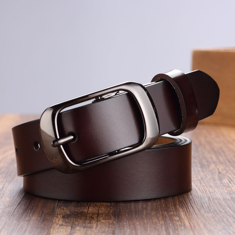 Eladó női öv, marhabőr, női bőr, koreai változat, övcsat díszítéssel, divatos Joker, közvetlen gyári értékesítés