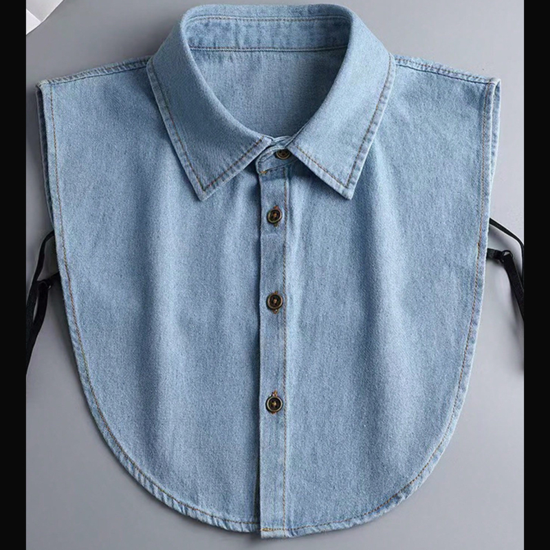 Puhast puuvillast klassikaline võltskrae terava kraega kandiline krae kampsunülikonna T-särgi kraega tehase hulgimüügi särk võltskraega