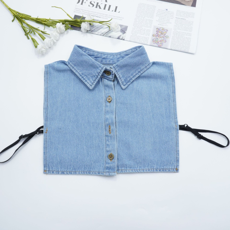 Puhast puuvillast klassikaline võltskrae terava kraega kandiline krae kampsunülikonna T-särgi kraega tehase hulgimüügi särk võltskraega