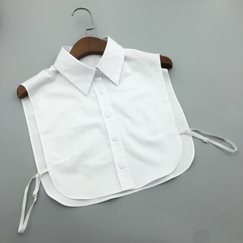 Puhast puuvillast klassikaline võltskrae terava kraega kandiline krae kampsunülikonna T-särgi kraega tehase hulgimüügi särk võltskraega