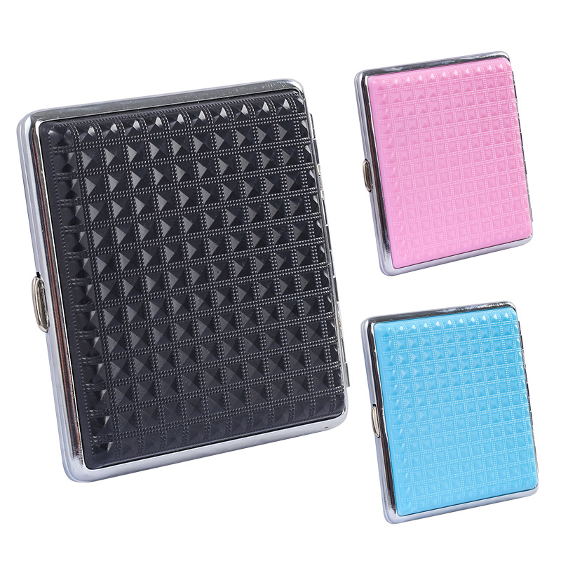 20-pakk kaasaskantavat plastmassist sigaretiümbrist, tavaline jäme sigaretiümbris, surve- ja niiskuskindel, meeste ja naiste isikupärastatud metallist sigaretihoidja