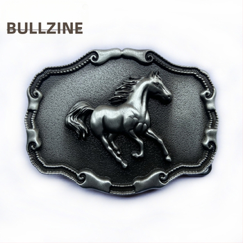 BULLZINE cinka sakausējuma jostas sprādze 03755-3 retro ikdienas vesterna džinsa jostas sprādze