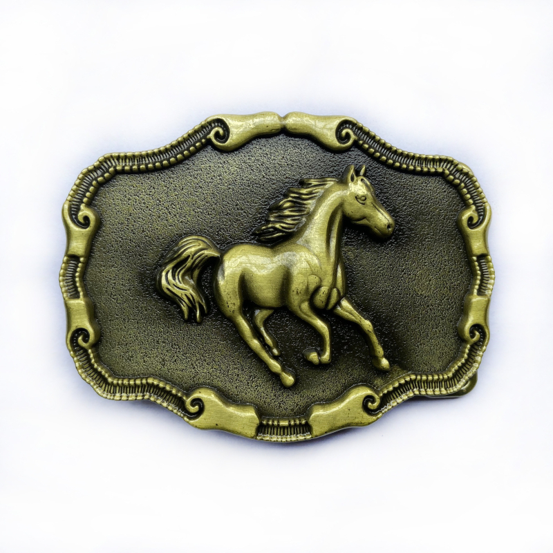 BULLZINE cinka sakausējuma jostas sprādze 03755-3 retro ikdienas vesterna džinsa jostas sprādze