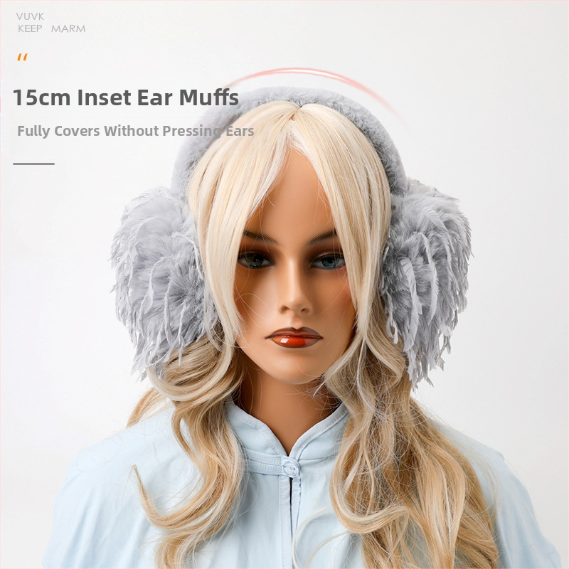 Сгъваеми наушници, модерни и топли, чист цвят, нова лека версия с пискюли, обикновена чантичка за защита на ушите, есенни и зимни наушници за студено време