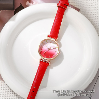 Naiste vintage-kella temperamentne mood elegantne lööklaine kvartskella naiste temperament kirjanduslik trend lihtne