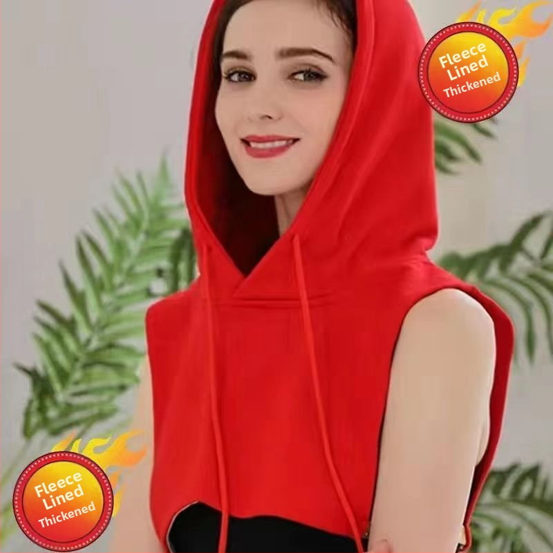 Kapuutsiga kapuutsiga pluus, kunstkraega, naiste kevad-sügis-talv, kapuutsiga sisemine kapuuts, tudengitele, unisex, suur kunstmüts, kraega, puuvillane