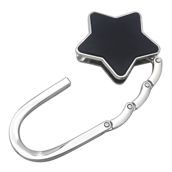 Moodne loominguline tähekujuline rippkoti konksuvärviline viieharuline tähekujuline ripats ehe kokkupandav kaasaskantav lauapoolne naiste kotikonks