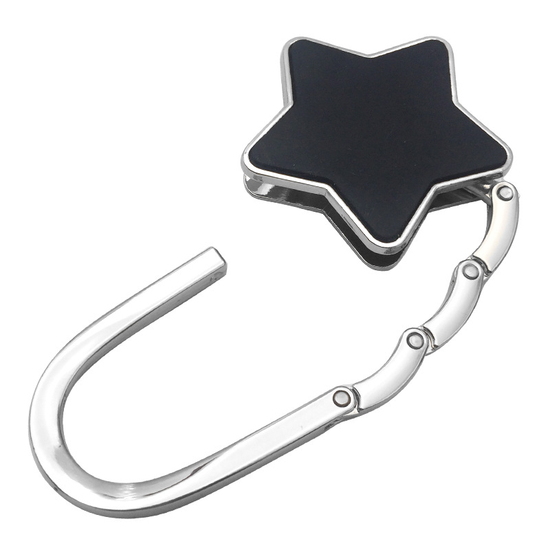 Moodne loominguline tähekujuline rippkoti konksuvärviline viieharuline tähekujuline ripats ehe kokkupandav kaasaskantav lauapoolne naiste kotikonks