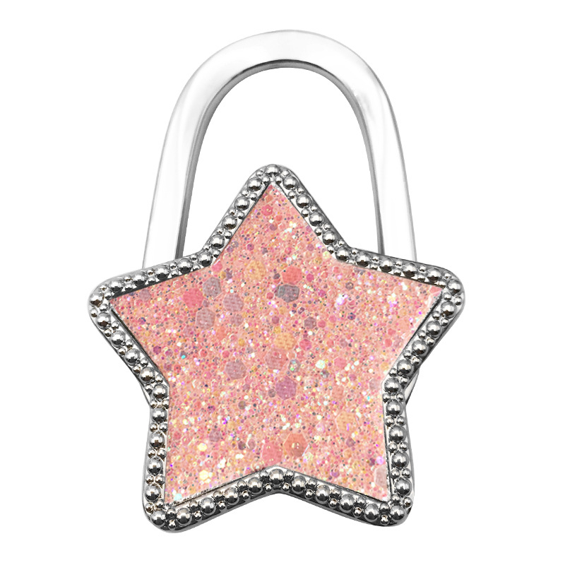 Moodne loominguline tähekujuline rippkoti konksuvärviline viieharuline tähekujuline ripats ehe kokkupandav kaasaskantav lauapoolne naiste kotikonks