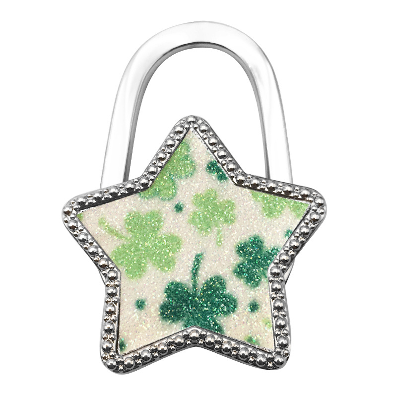 Moodne loominguline tähekujuline rippkoti konksuvärviline viieharuline tähekujuline ripats ehe kokkupandav kaasaskantav lauapoolne naiste kotikonks