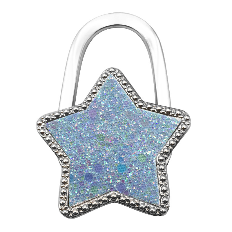 Moodne loominguline tähekujuline rippkoti konksuvärviline viieharuline tähekujuline ripats ehe kokkupandav kaasaskantav lauapoolne naiste kotikonks