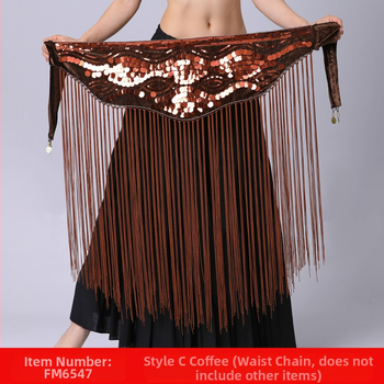 Piiriülene kõhutantsu harjutusriietus vööketiga puusarätik pikk tupsudega litritega vöötihend esinemise vöökett vöörätik kõhutantsu vöökaunistus