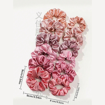 „Amazon“ 12 plaukų žiedų kolekcija, įvairių stilių plaukų aksesuarai, paprasta vienspalvė plaukų virvė, didmeninė prekyba Europos ir Jungtinių Valstijų storosios žarnos plaukų žiedais.