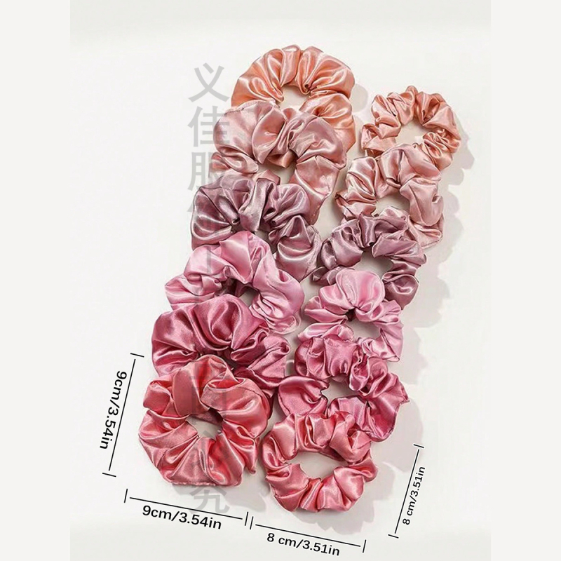 „Amazon“ 12 plaukų žiedų kolekcija, įvairių stilių plaukų aksesuarai, paprasta vienspalvė plaukų virvė, didmeninė prekyba Europos ir Jungtinių Valstijų storosios žarnos plaukų žiedais.