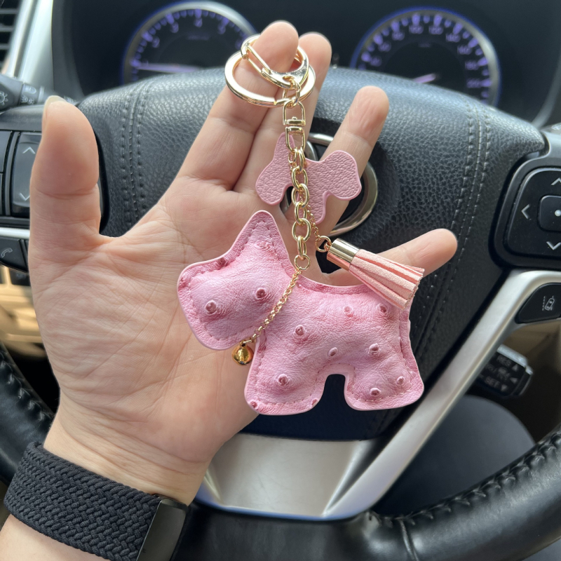 Határokon átnyúló kreatív ajándék csengő kiskutya autó kulcstartó autó kulcstartó táska medál aranyos medál bojt