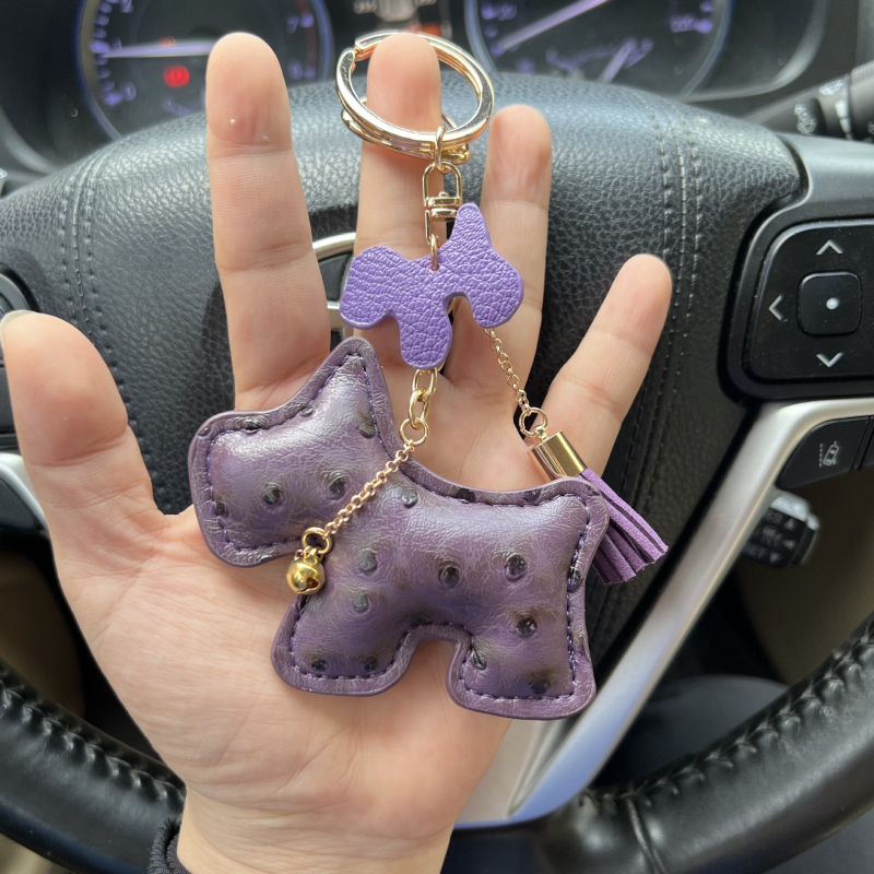 Határokon átnyúló kreatív ajándék csengő kiskutya autó kulcstartó autó kulcstartó táska medál aranyos medál bojt