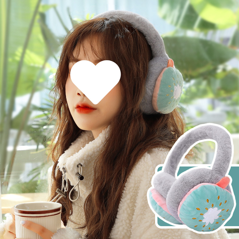 Naiste ja laste reguleeritavad puuviljadega kõrvaklapid, talvised soojad kokkupandavad kõrvaklapid, kõrvasoojendavad koomiksikaru kõrvakotid, hulgimüük