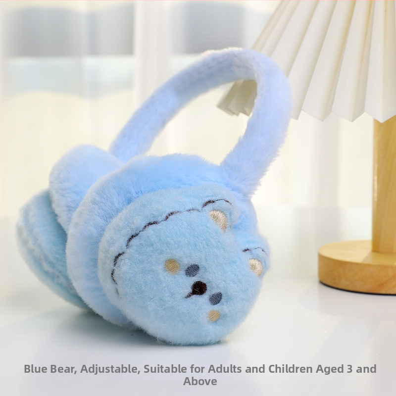 Naiste ja laste reguleeritavad puuviljadega kõrvaklapid, talvised soojad kokkupandavad kõrvaklapid, kõrvasoojendavad koomiksikaru kõrvakotid, hulgimüük