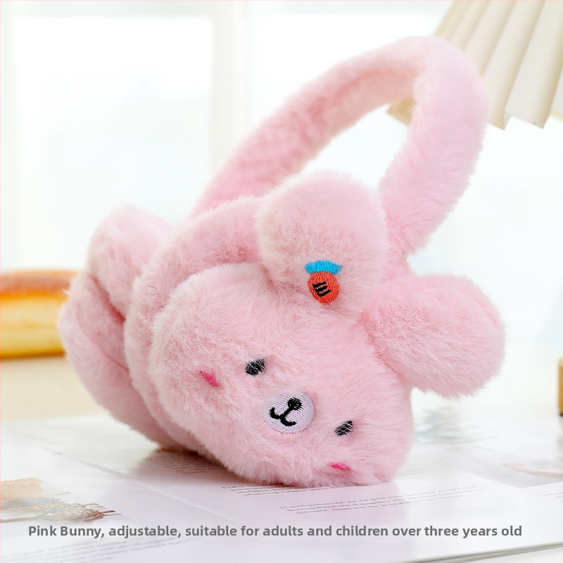 Naiste ja laste reguleeritavad puuviljadega kõrvaklapid, talvised soojad kokkupandavad kõrvaklapid, kõrvasoojendavad koomiksikaru kõrvakotid, hulgimüük