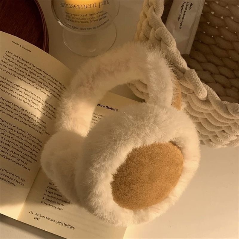 Žieminės „Maillard“ rudos pliušinės ausinės, šiltos, neužšąlančios, jojimo ausinės, ausų maišeliai, dviratininko ausų apsaugai