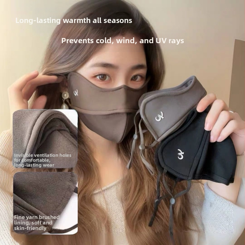 Rudens ir žiemos sustorinta vilnos pamušalu kaukė, atspari vėjui, šalčiui, kvėpuojanti, 5D trimatė akių apsauga, „žuvies kaulo“ rašto, skirta vyrams ir moterims, plaunama kaukė.