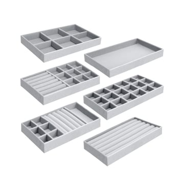 Tavă pentru bijuterii Amazon Velvet, inel, brățară, pandantiv, organizator de bijuterii, cutie sertar, depozitare și afișare bijuterii