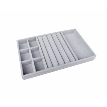 Tavă pentru bijuterii Amazon Velvet, inel, brățară, pandantiv, organizator de bijuterii, cutie sertar, depozitare și afișare bijuterii