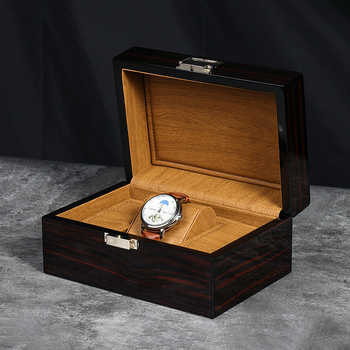 Aukštos klasės laikrodžių pakavimo dėžutė, aukštos klasės mechaninių laikrodžių papuošalų dėžutė, pritaikyta blizgių dažų mediniam laikrodžių dėžutės pritaikymui