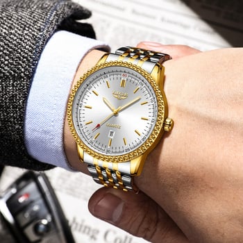 Lihtne käekell keskealistele ja eakatele meestele, terasrihm, suur ketas, niššikell, moodne temperamentne kvartskella hulgimüük