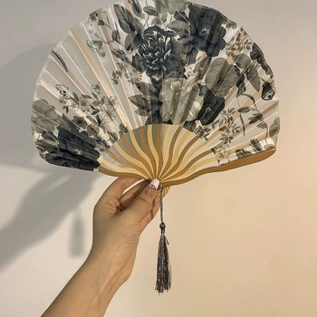 Μικρή πτυσσόμενη βεντάλια σε αρχαίο στυλ, κινέζικο στυλ, κλασικός χορός, αρχαία στολή, πτυσσόμενα στηρίγματα ποζάροντας, Behao Zhao Wu