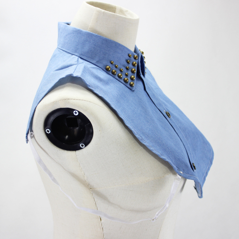 Euroopa ja Ameerika Amazoni plahvatused Retro neetidega teksariie, võltskraega kampsun, teksariie, dekoratiivne krae