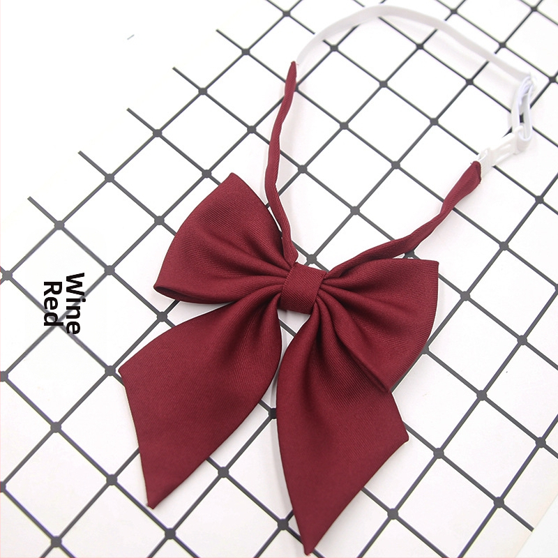 Налично в японски училищен стил Jk, плътен цвят, панделка, черно, заострено перо, цвете с диагонално кафяво цвете за деца