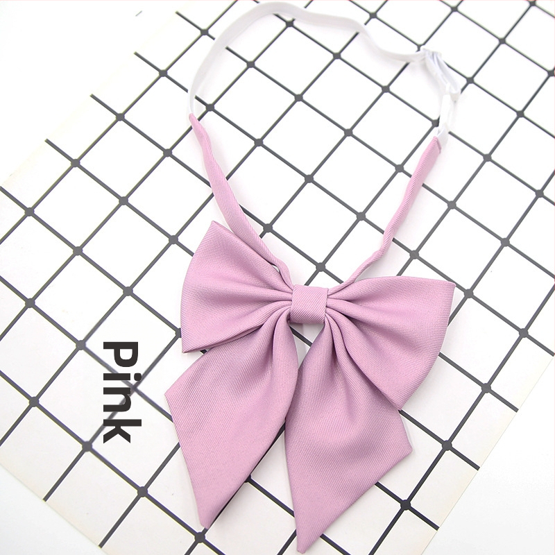 Налично в японски училищен стил Jk, плътен цвят, панделка, черно, заострено перо, цвете с диагонално кафяво цвете за деца