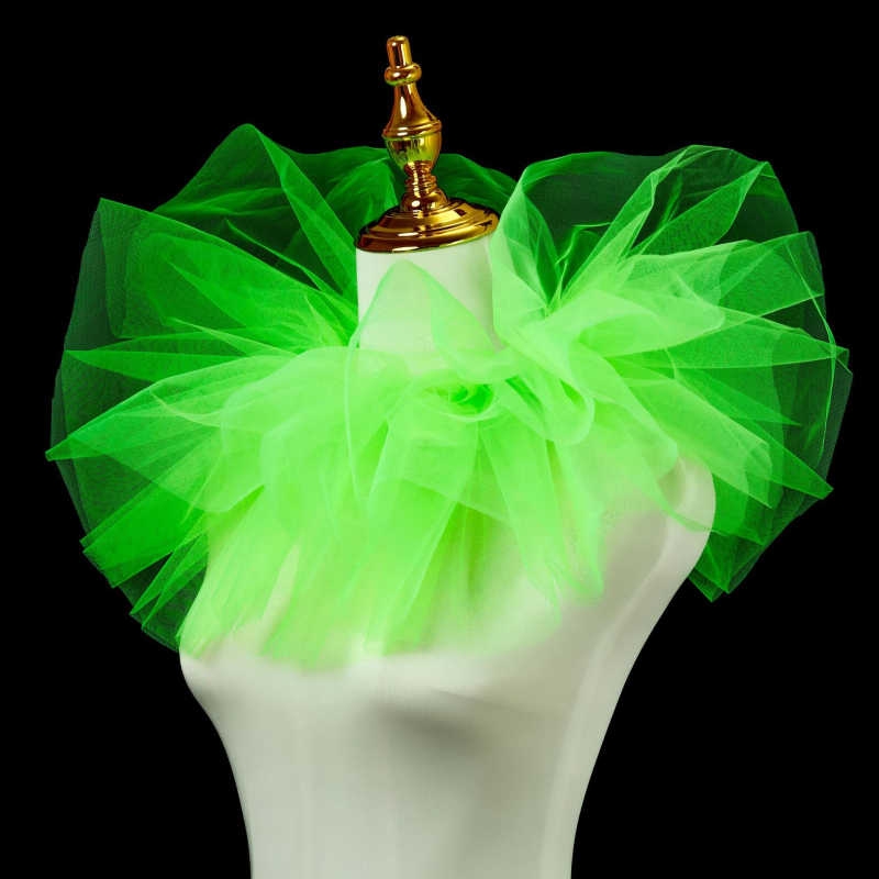 „Amazon Cloun Puffy Mesh“ netikra apykaklė Viktorijos laikų grupės pasirodymas Helovinams Velykų fotografijos aksesuarai