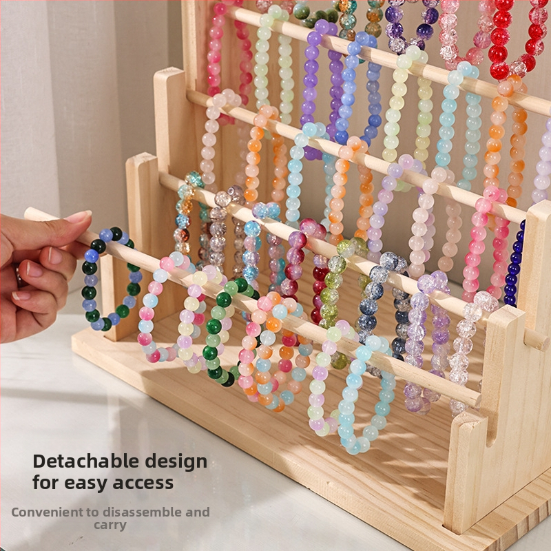 Гривна от масивно дърво, стойка за гривни, щанд за гривни, стойка за часовници и бижута, стойка за съхранение на пръстени за коса, въжета, стойка за мъниста на Буда