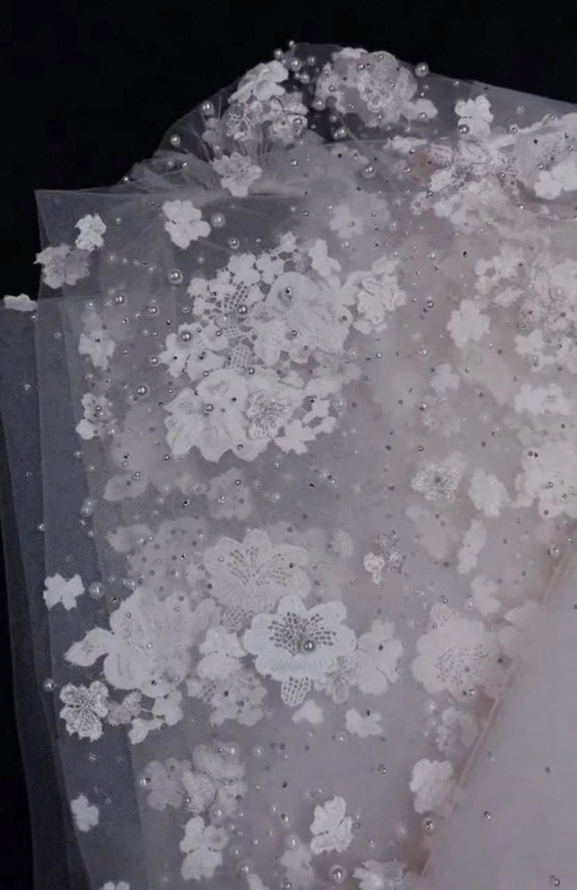 Корейски стил перлена дантела прежда от кристали булка Xianmei ретро Mori фентъзи Tiktok същия стил снимка за пътуване