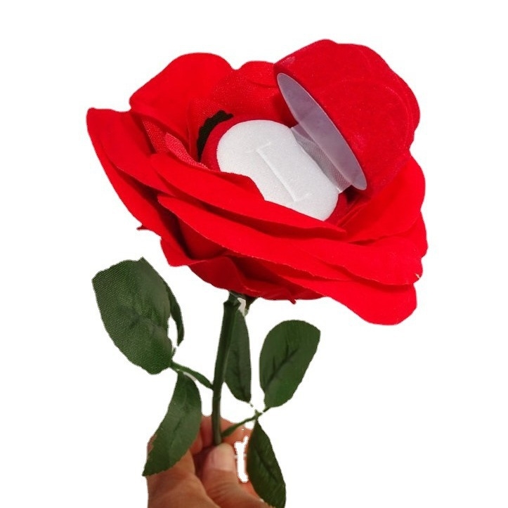 Új kreatív rózsagyűrűs doboz ajándékgyűrűs doboz csomagolással, kreatív rózsagyűrűs doboz raktáron