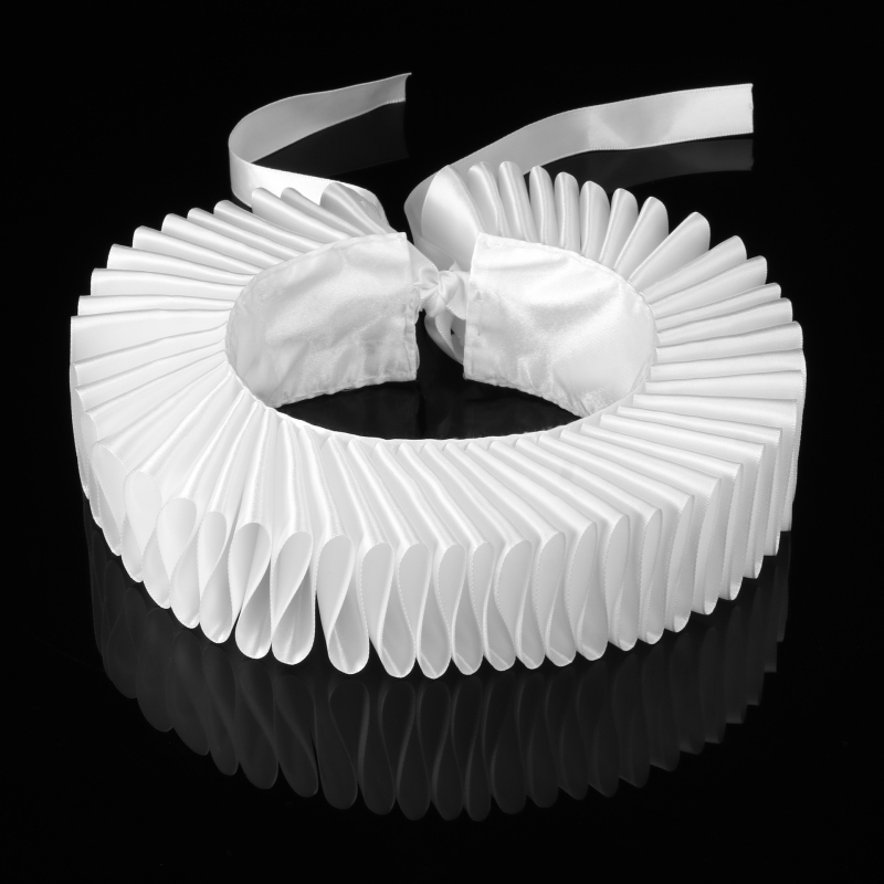 Ručno izrađeni dodaci za ovratnik za Noć vještica s klaunom, šareni ovratnik s raff ovratnikom, umjetnički plisirani lažni ovratnik za maškare