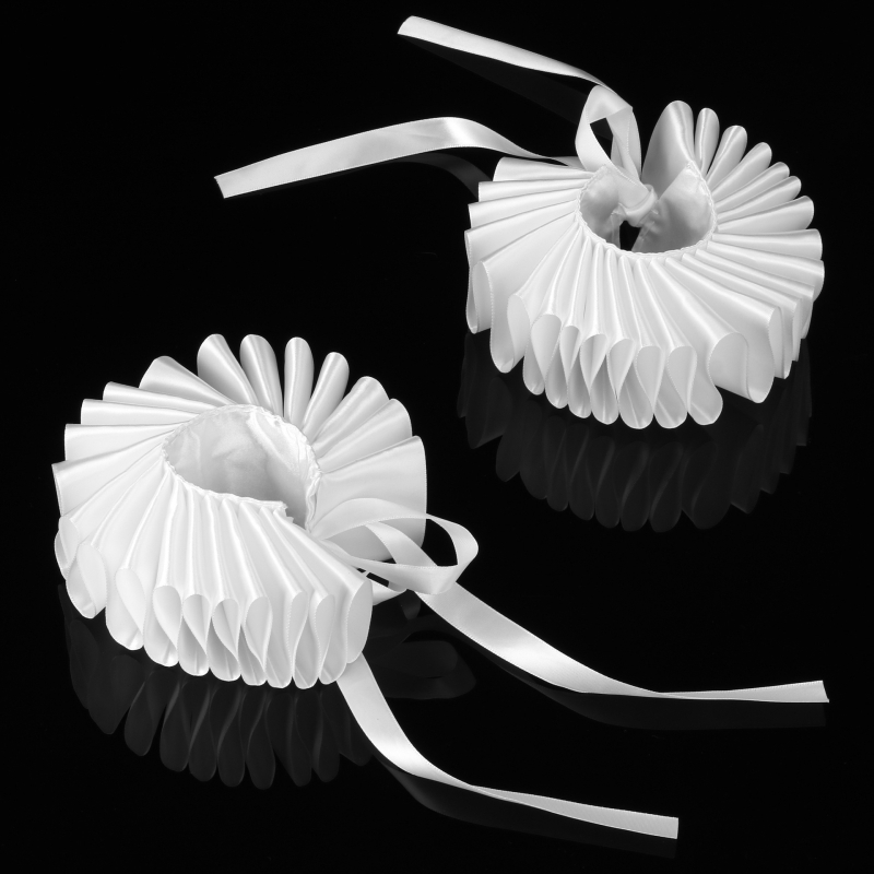 Ručno izrađeni dodaci za ovratnik za Noć vještica s klaunom, šareni ovratnik s raff ovratnikom, umjetnički plisirani lažni ovratnik za maškare