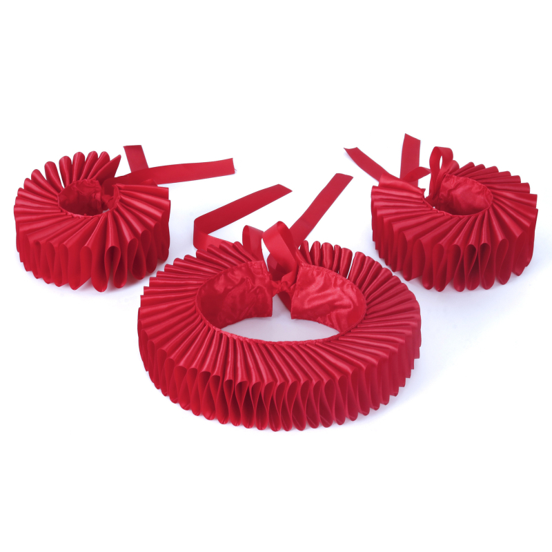 Ručno izrađeni dodaci za ovratnik za Noć vještica s klaunom, šareni ovratnik s raff ovratnikom, umjetnički plisirani lažni ovratnik za maškare