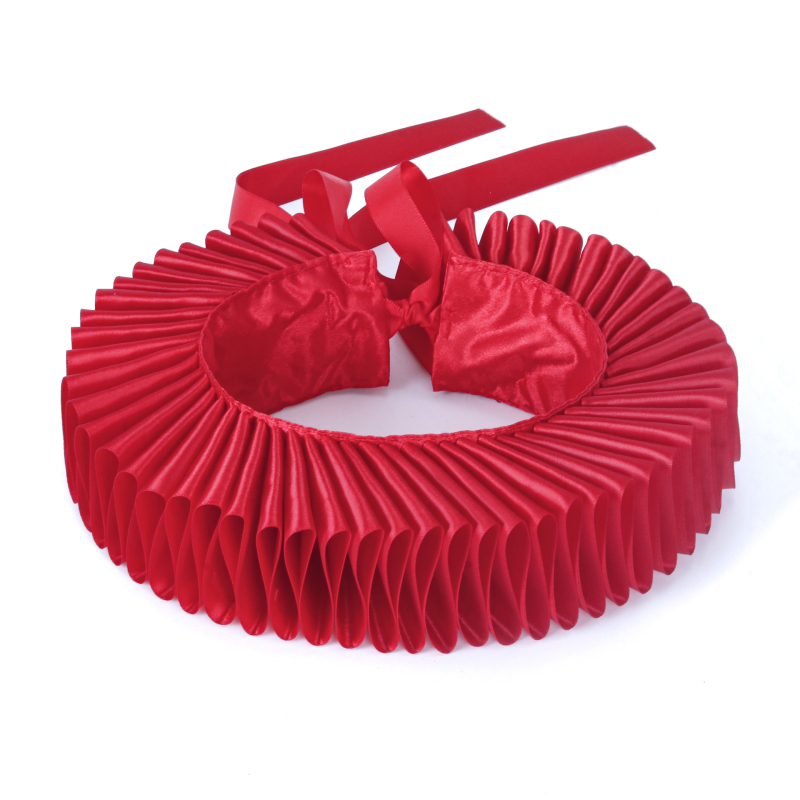 Ručno izrađeni dodaci za ovratnik za Noć vještica s klaunom, šareni ovratnik s raff ovratnikom, umjetnički plisirani lažni ovratnik za maškare