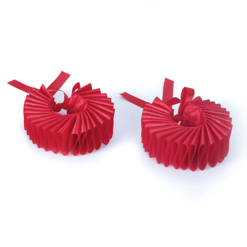 Ručno izrađeni dodaci za ovratnik za Noć vještica s klaunom, šareni ovratnik s raff ovratnikom, umjetnički plisirani lažni ovratnik za maškare