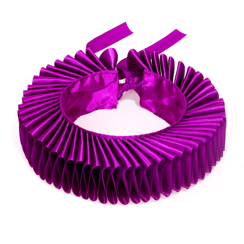 Ručno izrađeni dodaci za ovratnik za Noć vještica s klaunom, šareni ovratnik s raff ovratnikom, umjetnički plisirani lažni ovratnik za maškare