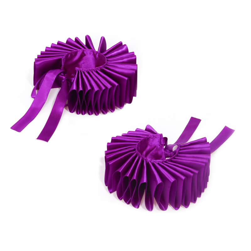 Ručno izrađeni dodaci za ovratnik za Noć vještica s klaunom, šareni ovratnik s raff ovratnikom, umjetnički plisirani lažni ovratnik za maškare