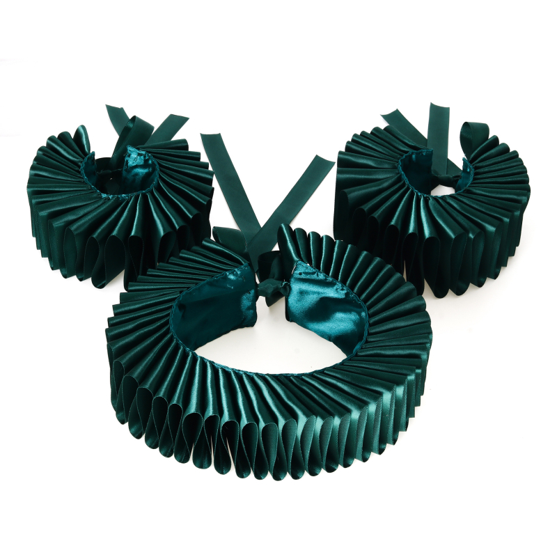 Ručno izrađeni dodaci za ovratnik za Noć vještica s klaunom, šareni ovratnik s raff ovratnikom, umjetnički plisirani lažni ovratnik za maškare