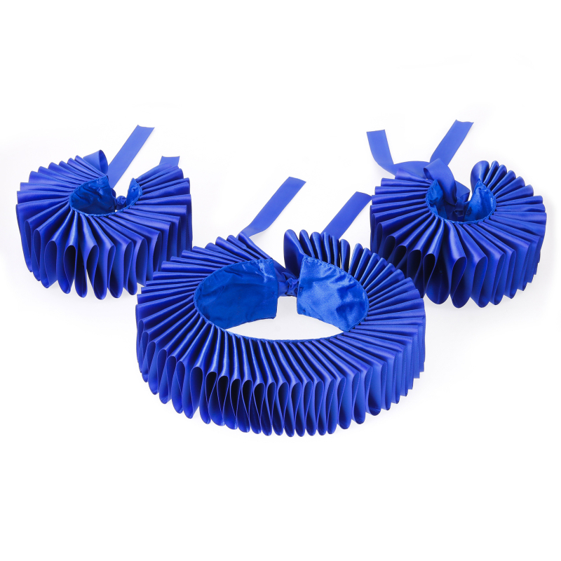 Ručno izrađeni dodaci za ovratnik za Noć vještica s klaunom, šareni ovratnik s raff ovratnikom, umjetnički plisirani lažni ovratnik za maškare